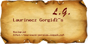Laurinecz Gorgiás névjegykártya